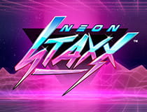 A promotional image of the Neon Staxx slot at Fun Casino.