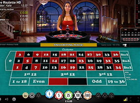 Preview of a live roulette table