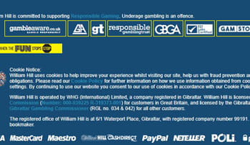 The security and licence information for William Hill at a glance.