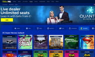 An image of the selection of slot games at William Hill.