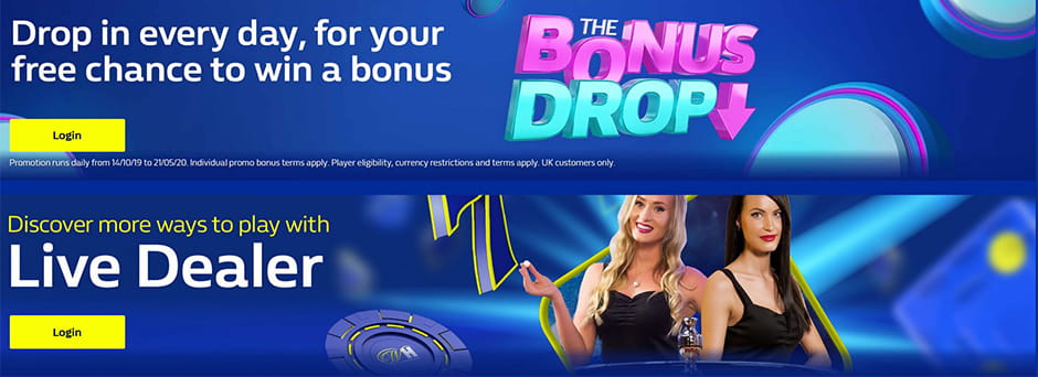 Some of the bonuses available at William Hill.