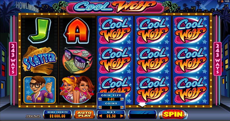 The Cool Wolf online slot game from Microgaming.