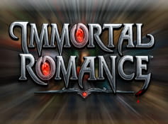The opening screen of the Immortal Romance online slot from Microgaming.