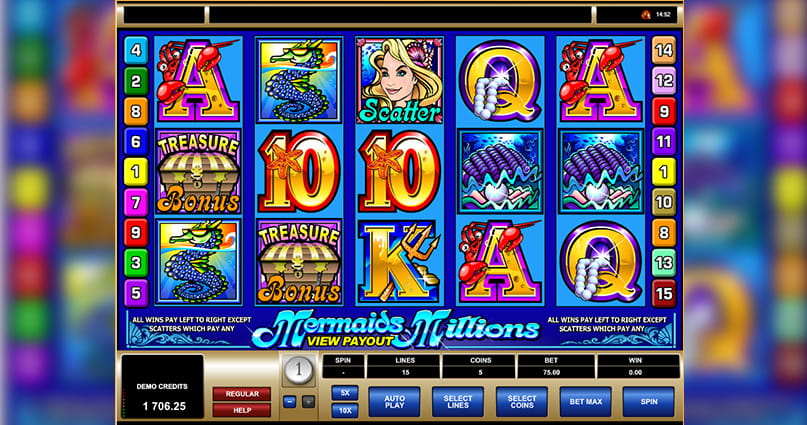The Mermaids Millions slot game from Microgaming.