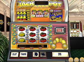 A win during Jackpot 6000, with the option to gamble.