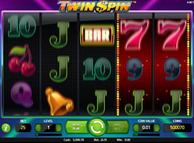In-game action from the Twin Spin online slot.