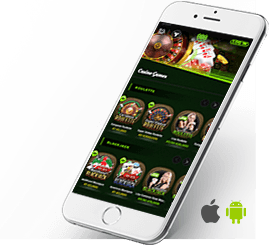 An image of a smartphone showing the 888casino mobile app in use