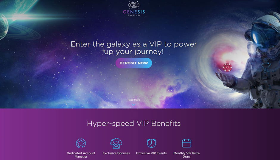 A promotional image for the Genesis Casino VIP club.