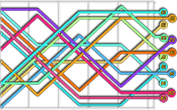 Paylines criss crossing game reels