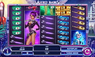 In-game image showing the Astro Babes slot game