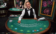 A smaller image of a blackjack dealer at the BetVictor live casino.