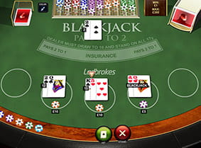 A game of Blackjack UK from Playtech.