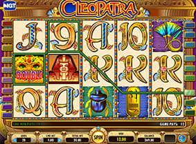 screenshot of Cleopatra slots game