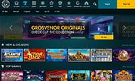 Preview of the Grosvenor Casino games selection.