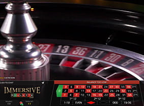 Snapshot of immersive roulette at 888 casino