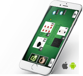 A mobile phone displaying a blackjack table at William Hill.