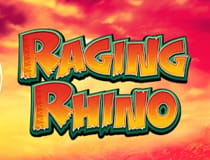 Logo of the Raging Rhino slot game on Gala Casino.