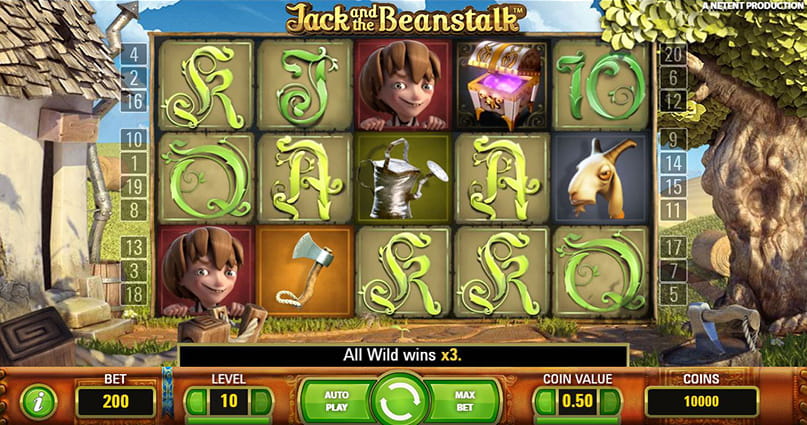 The Jack and the Beanstalk online slot game from NetEnt.
