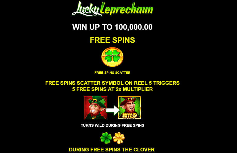 Select payouts and symbols of Lucky Leprechaun