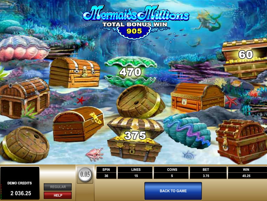 Mermaid's Mega Chest slot by NetGaming - Gameplay + Free Spins Feature